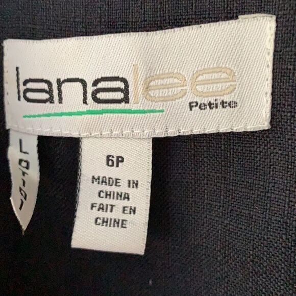 Lana Lee 6-petite blazer button up black jacket with detall collar & sleeves - Picture 3 of 6